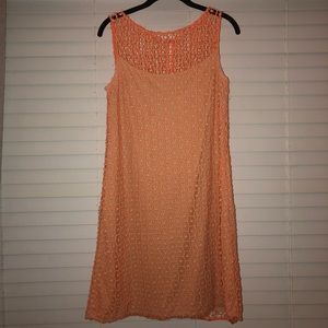 Eyelet shift dress